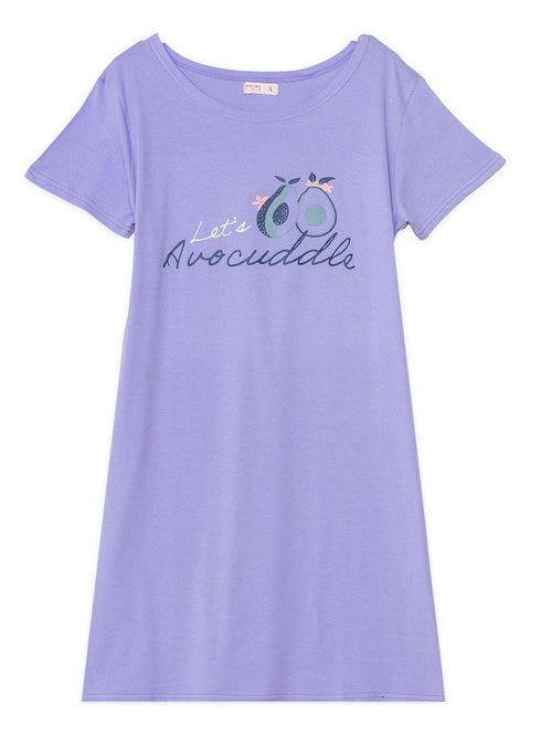 Lavender Night Shirt - Design 7 - Khotwh